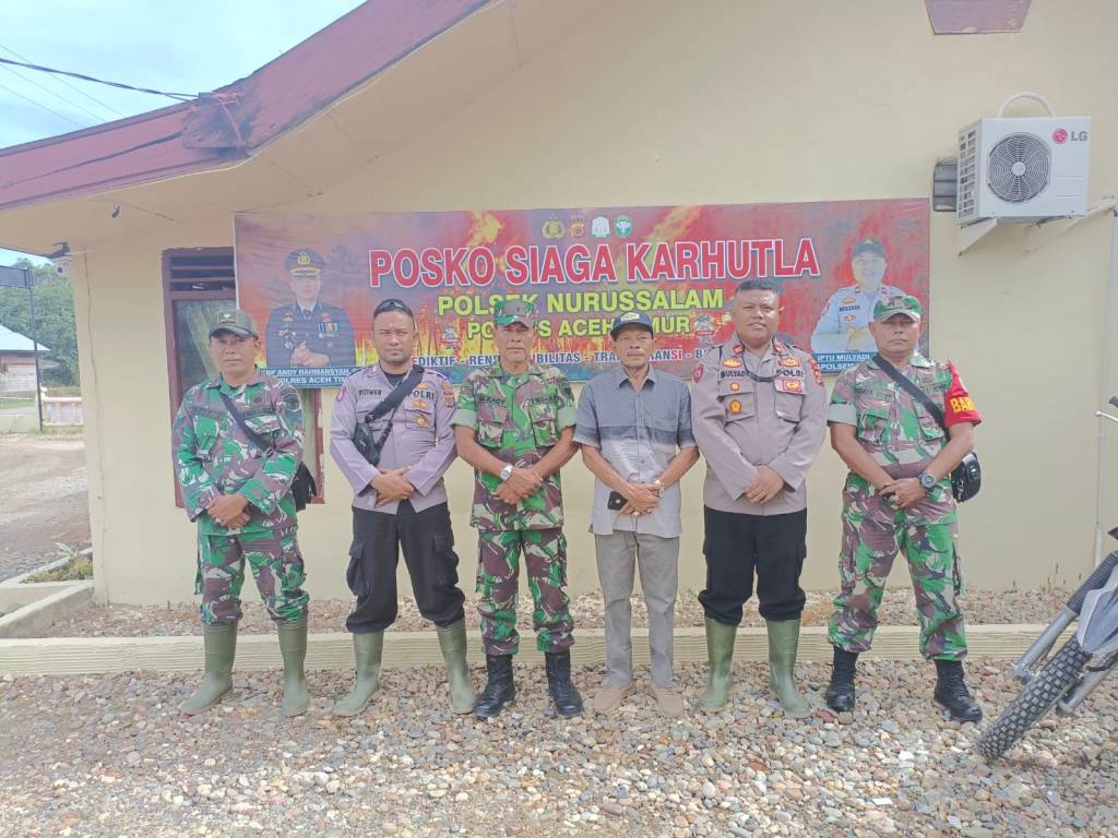 Tingkatkan Sinergitas TNI-POLRI, Kapolsek Nurussalam Ajak Muspika Patroli Karhutla